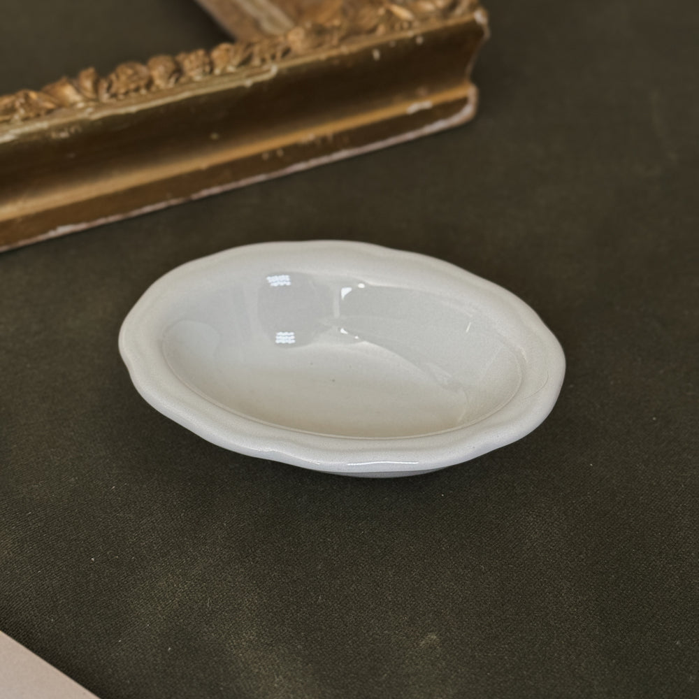 Antique ironstone soap dish- ENGLAND.