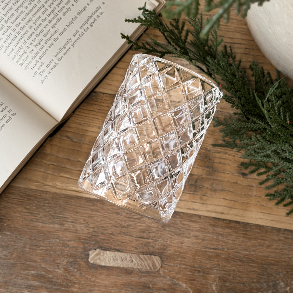Cut Glass Votive.