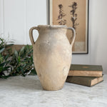Vintage beige Turkish pot double handle