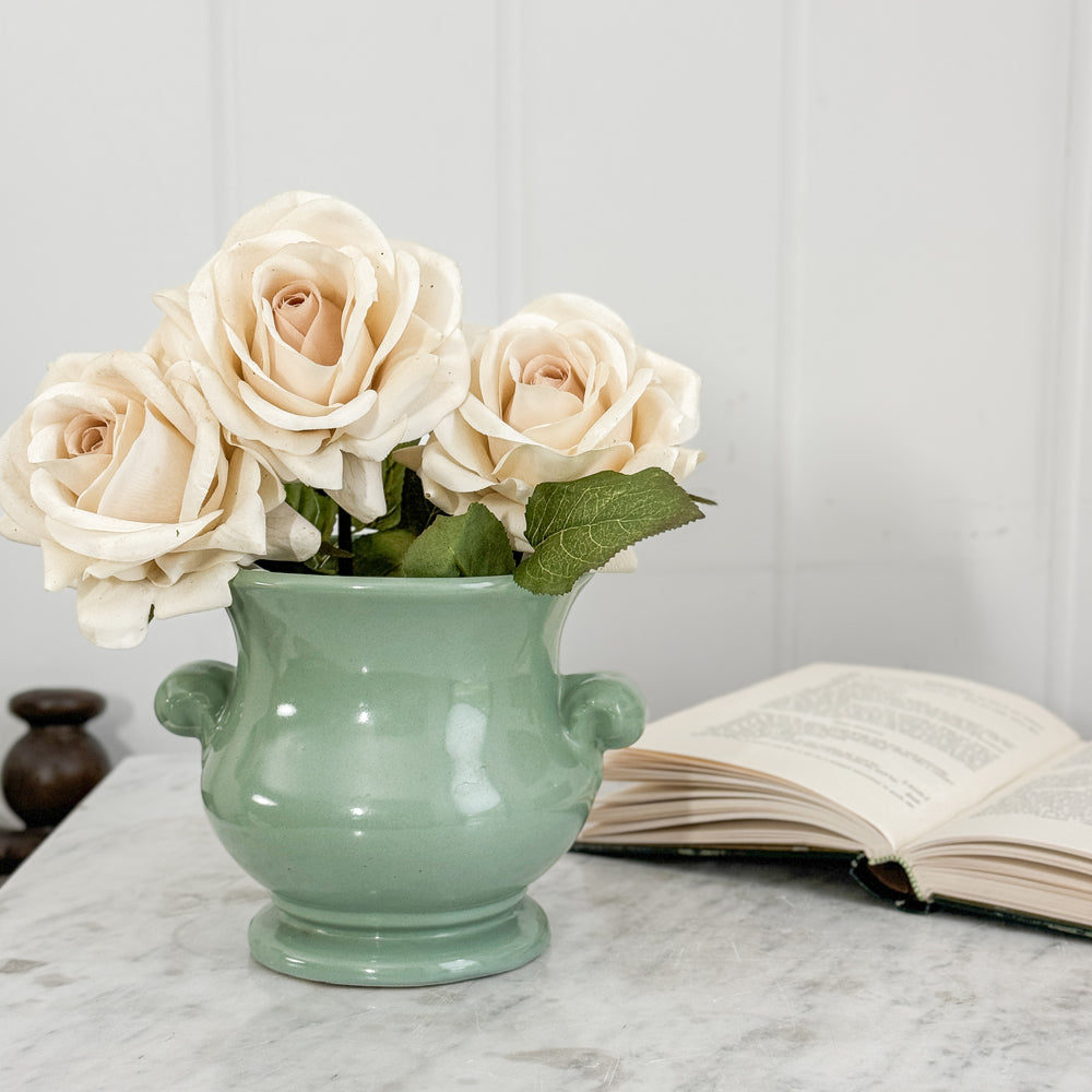 Vintage Abingdon green urn planter