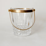 Vintage Gold Crystal Ice Bucket.