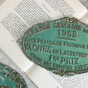 Vintage green cattle award 1962- FRANCE