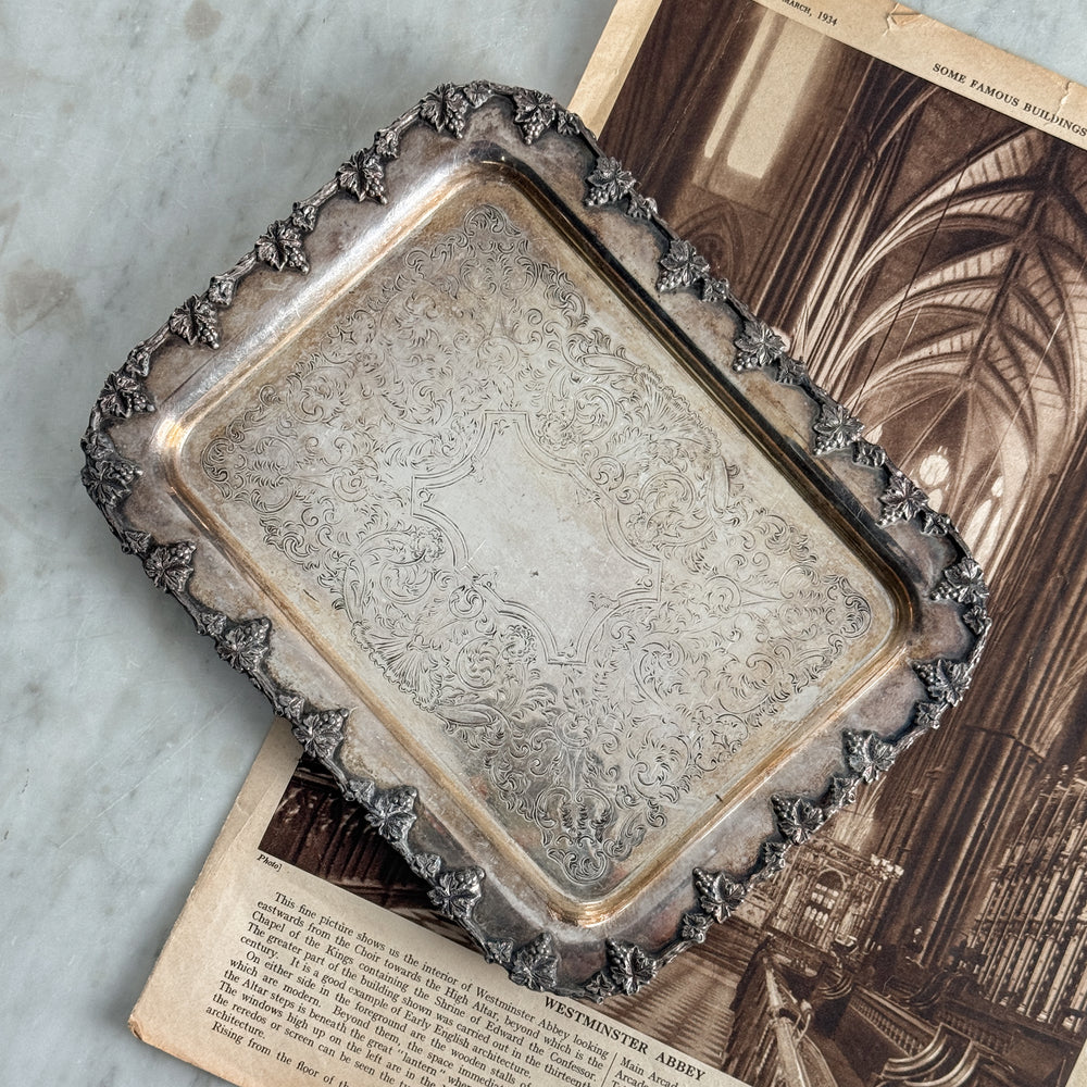 Vintage Silver Rectangle tray.