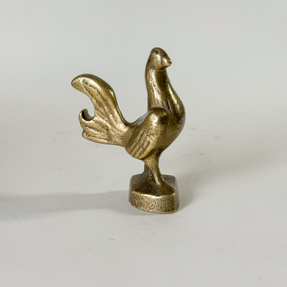 Vintage Brass Rooster Bottle Opener