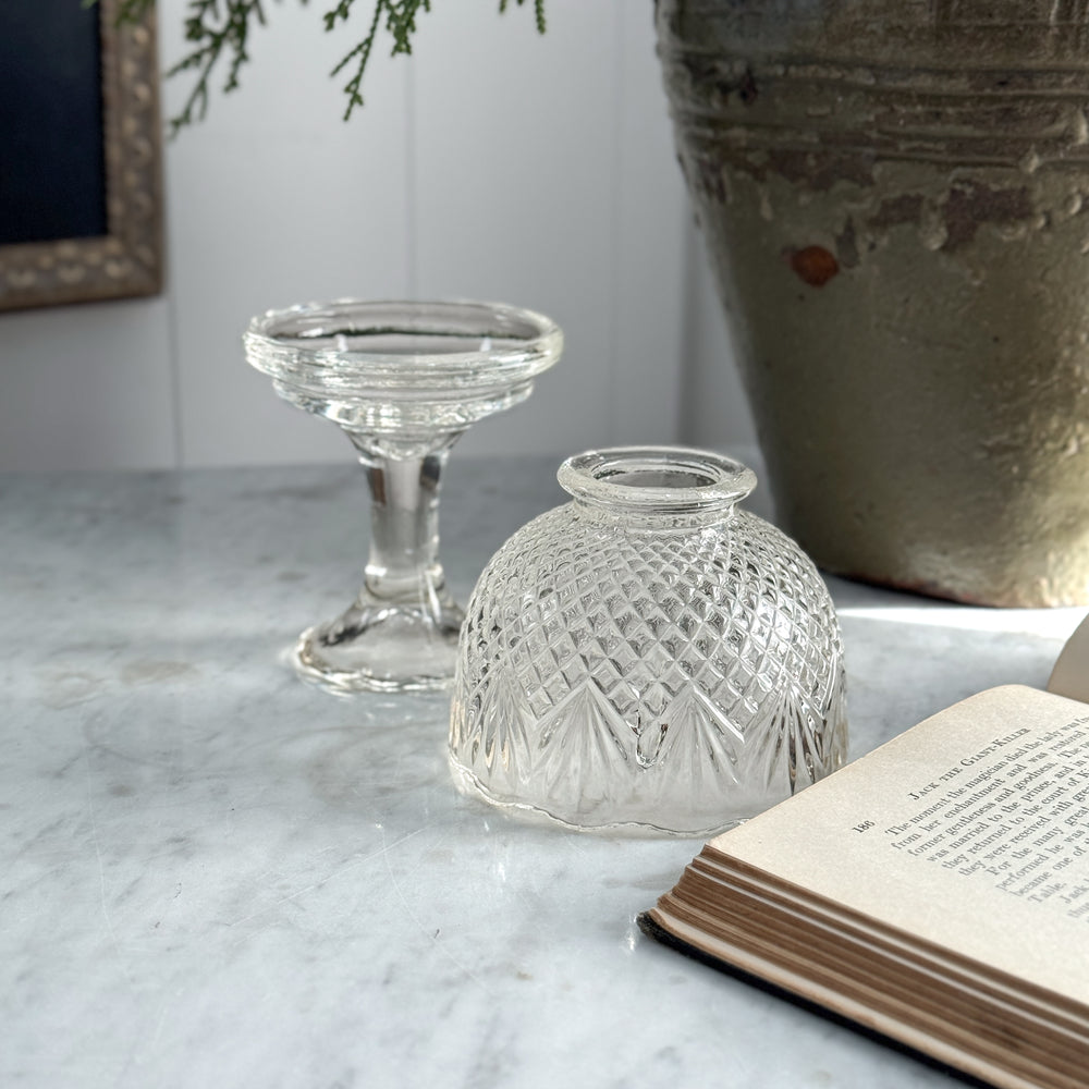 Vintage glass tealight fairy lamp.