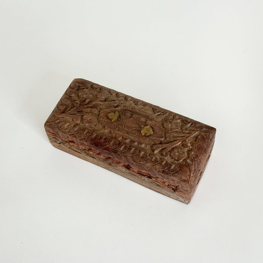 Vintage Carved Wooden Box