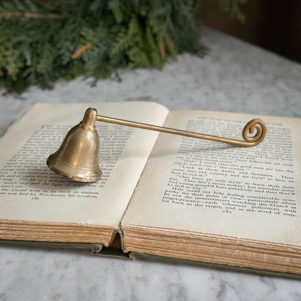 Vintage Brass Snuffer with curled handle