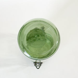 Vintage Medium Green Glass Jar - France