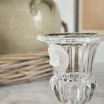 Vintage glass lion head urn