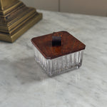 Vintage Small Glass Box with Lid