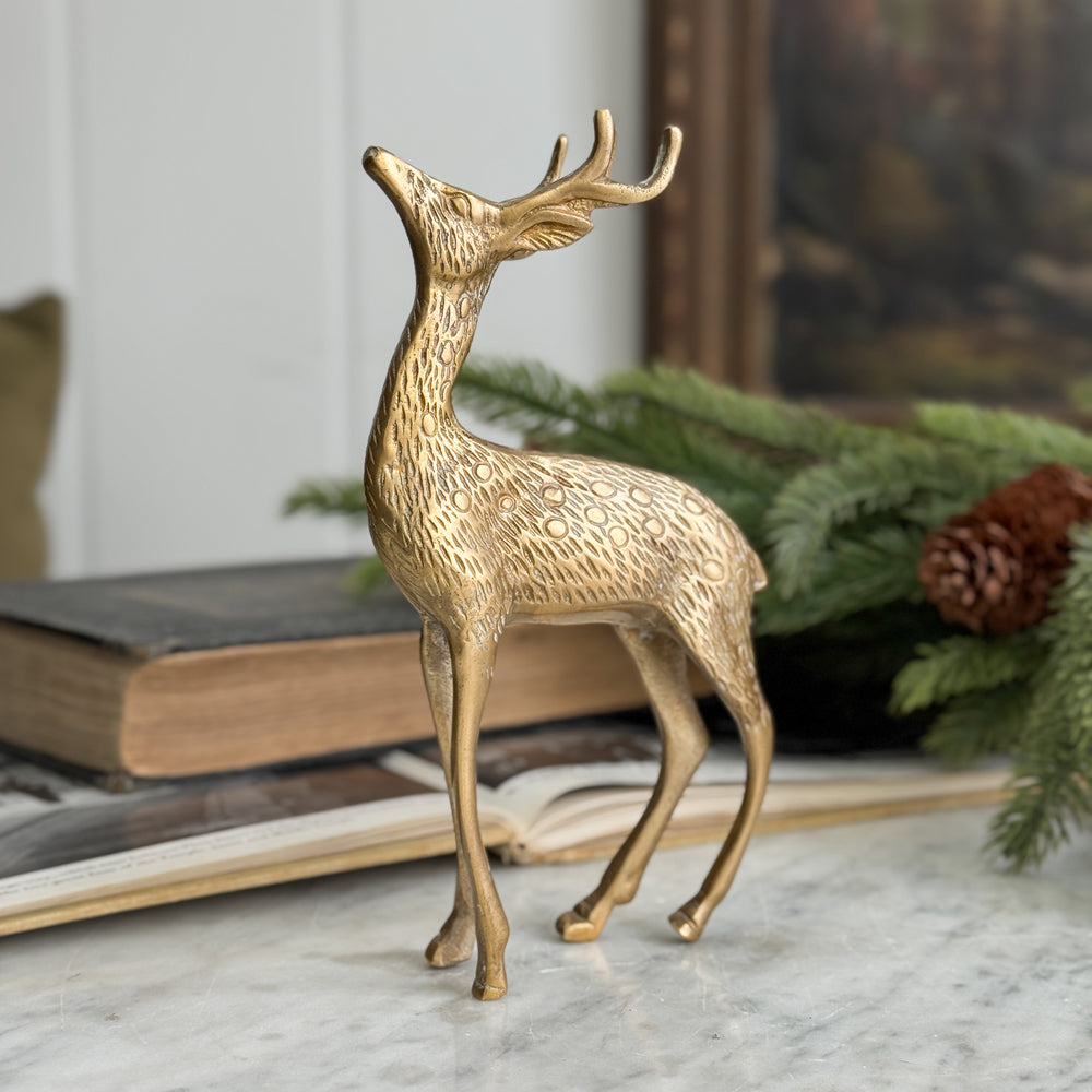 Vintage brass stag.