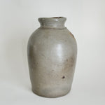 Vintage Tapered Grey Stoneware Crock
