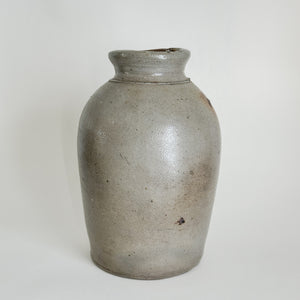 Vintage Tapered Grey Stoneware Crock