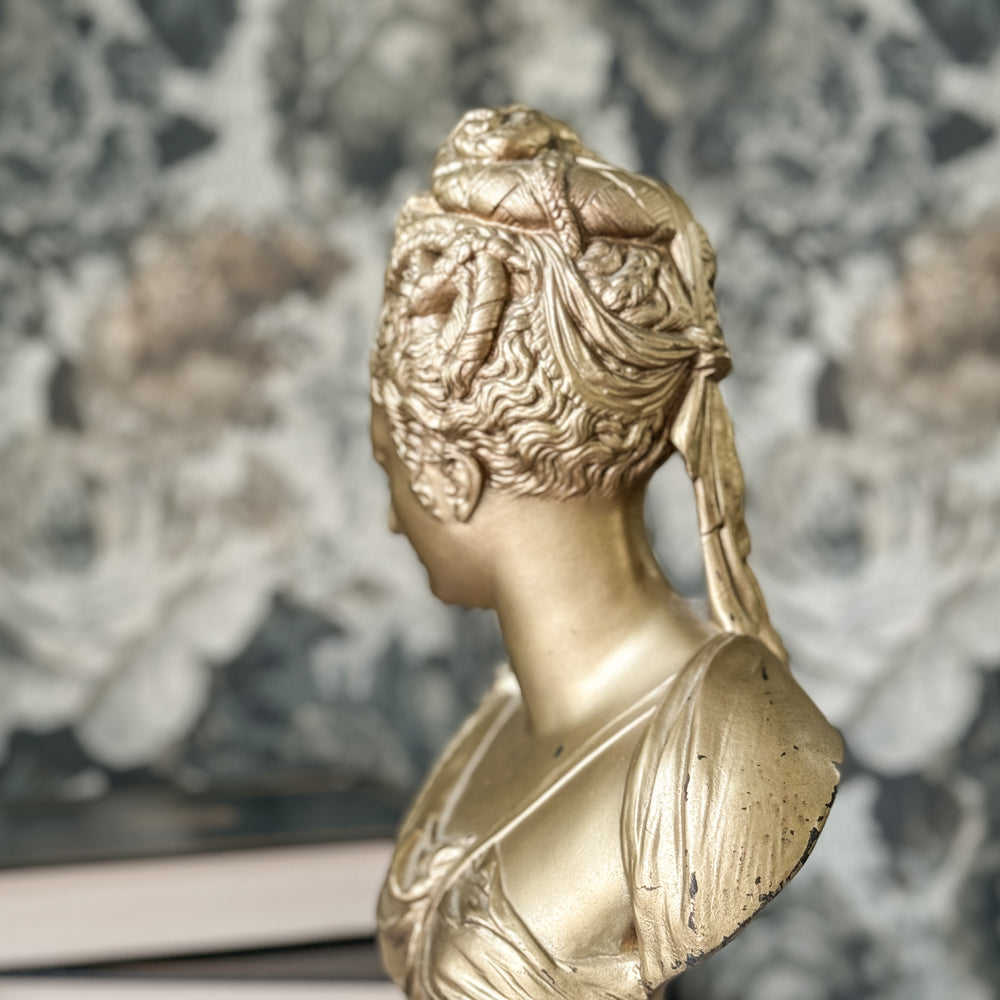 Vintage Golden Lady Statue