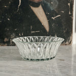 Vintage faceted glass bowl.