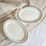 Vintage Green Oval Hotelware Dishes