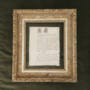 Antique 1700's Stamped French Documents.