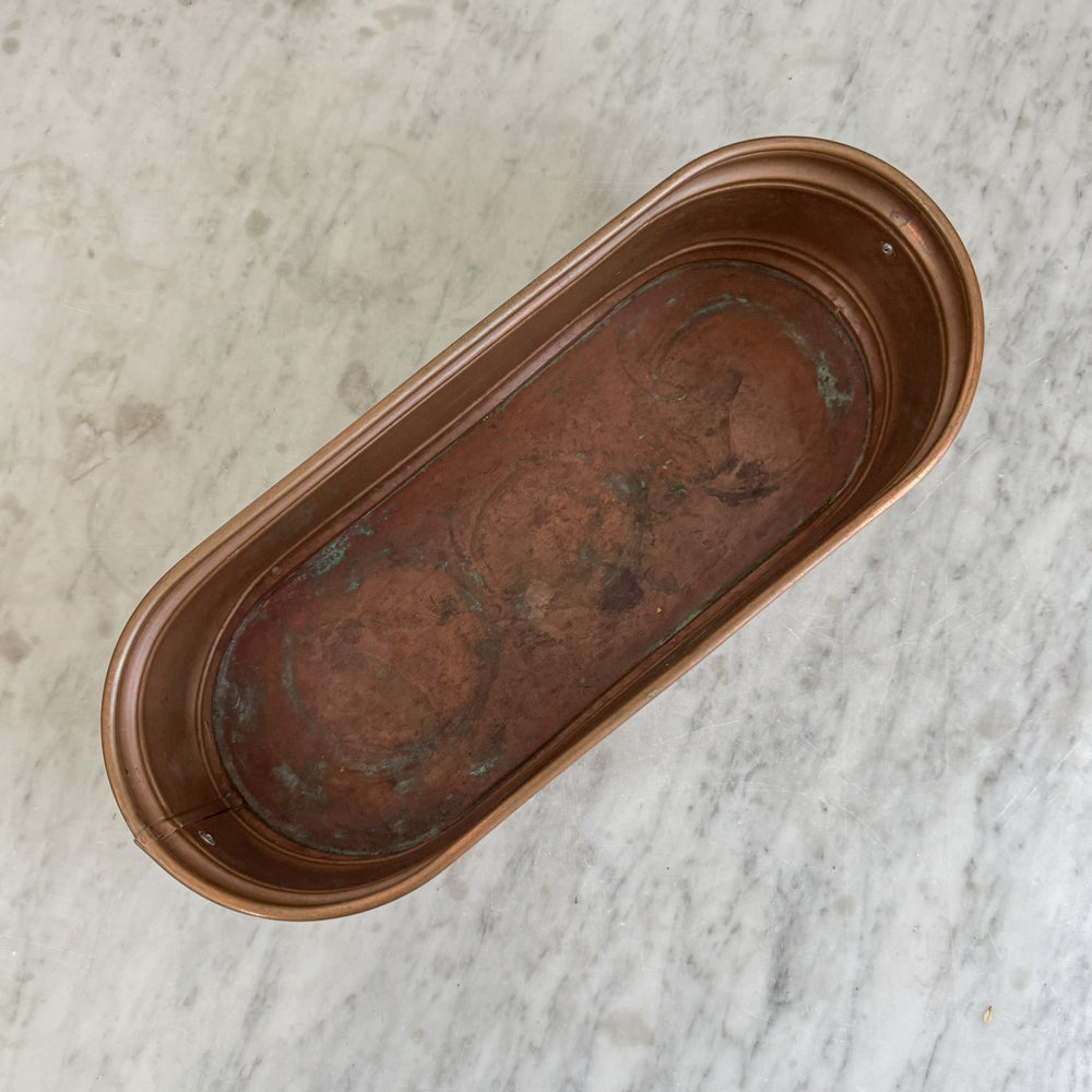 Vintage Long Copper Planter.
