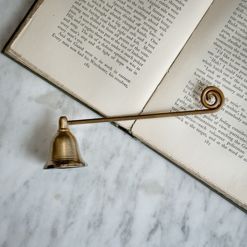 Vintage Brass Snuffer with curled handle