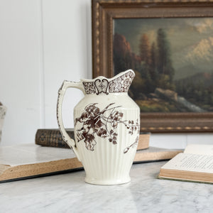 Antique Ironstone Transferware Pitcher