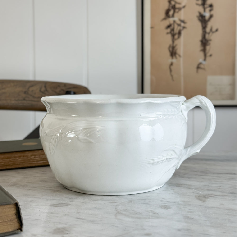 Antique Ironstone Chamber Pot- Wheat II