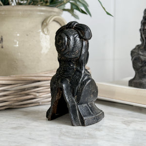 Vintage cast Iron Lady bust Andiron- FRANCE
