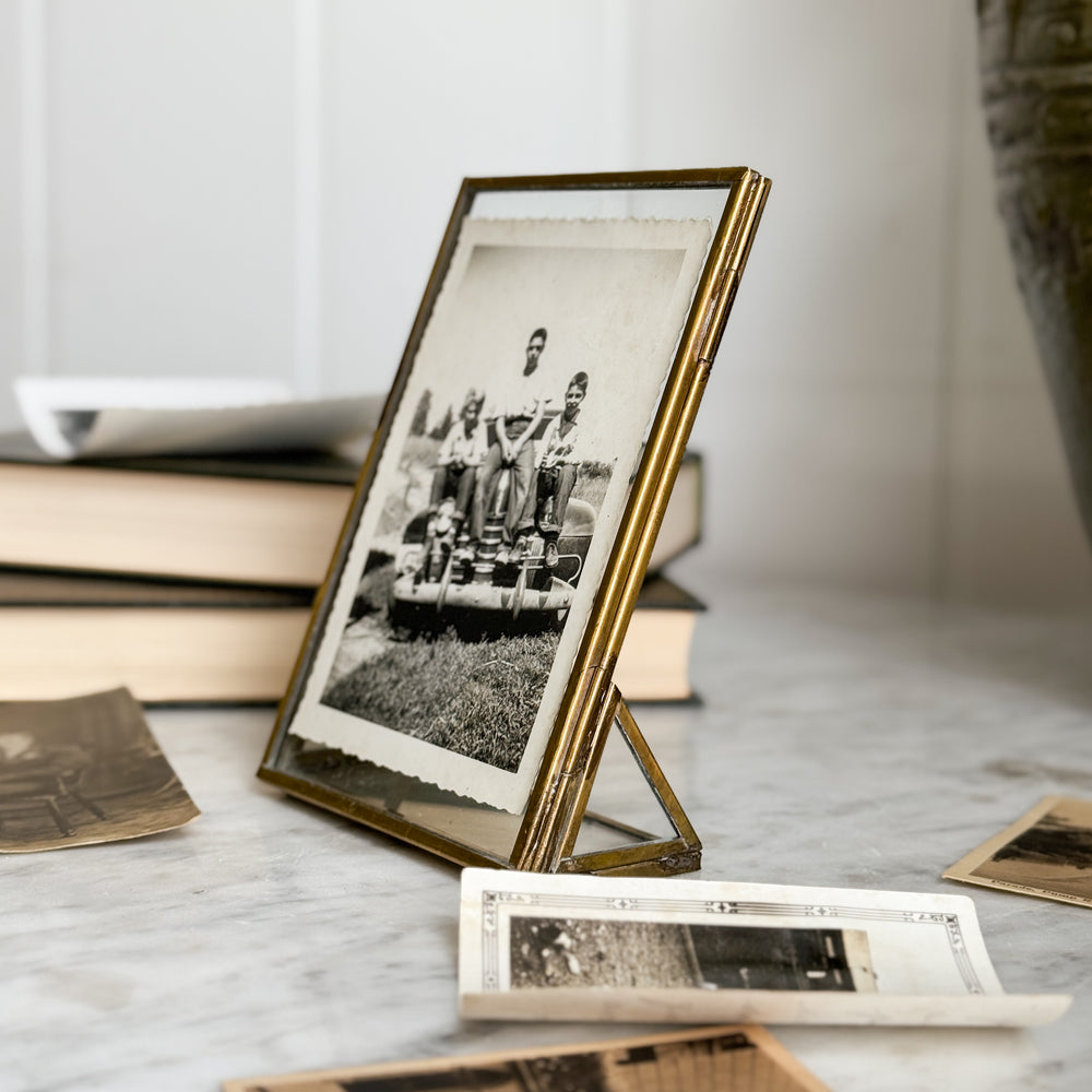 Gold Standing Glass Frame - multiple sizes