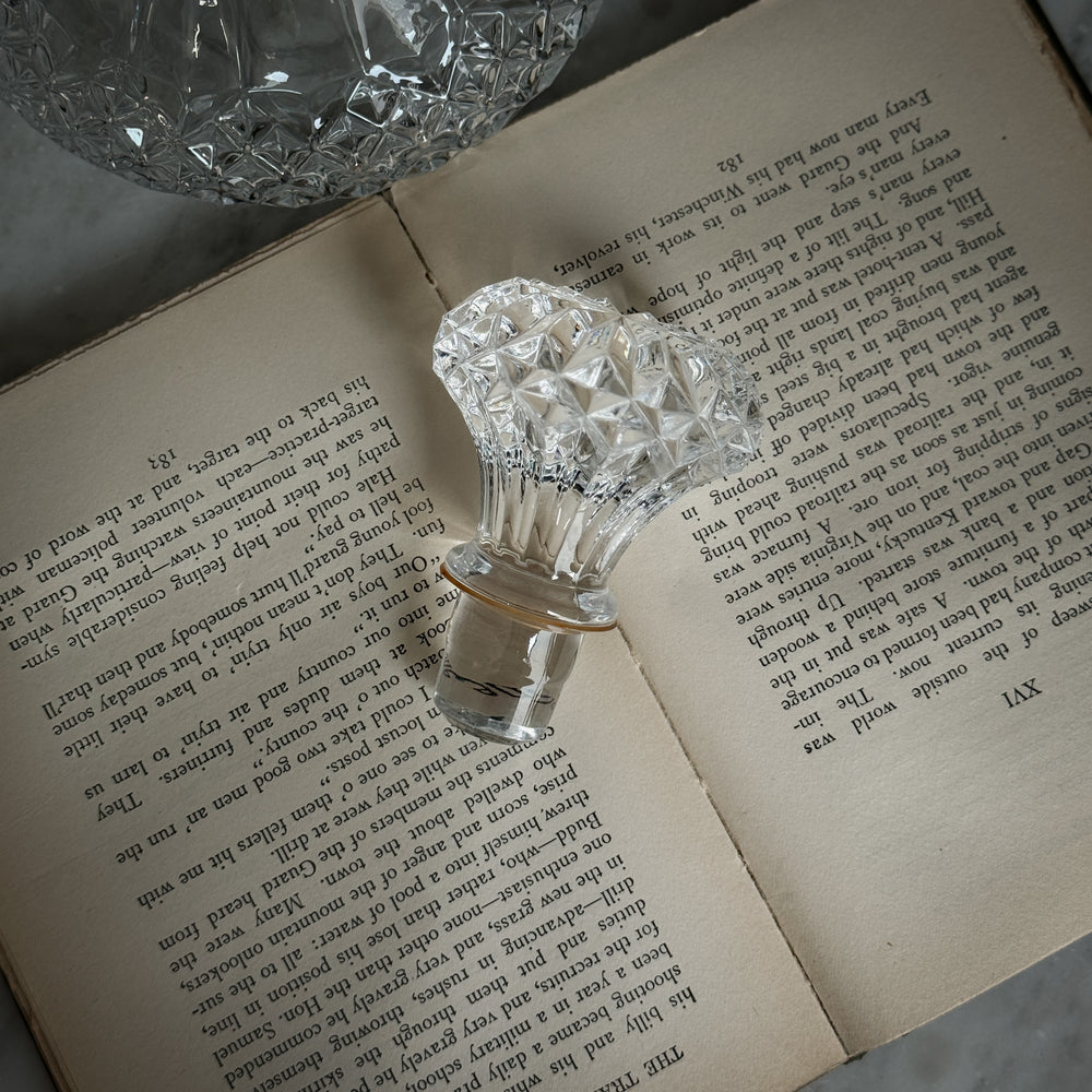 Vintage glass point decanter.