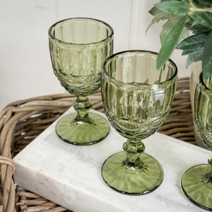 Green Garden Wine Glass.