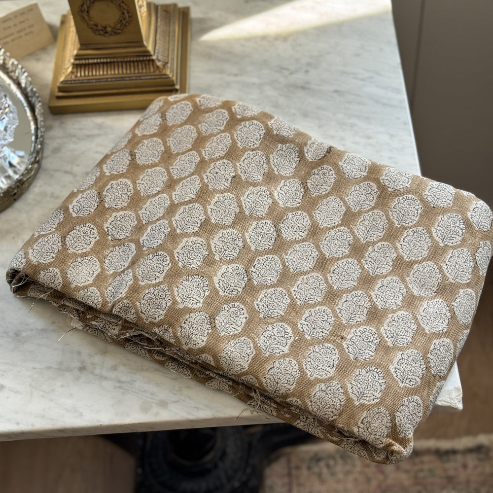 Linen Handblock- 4 yards fabric