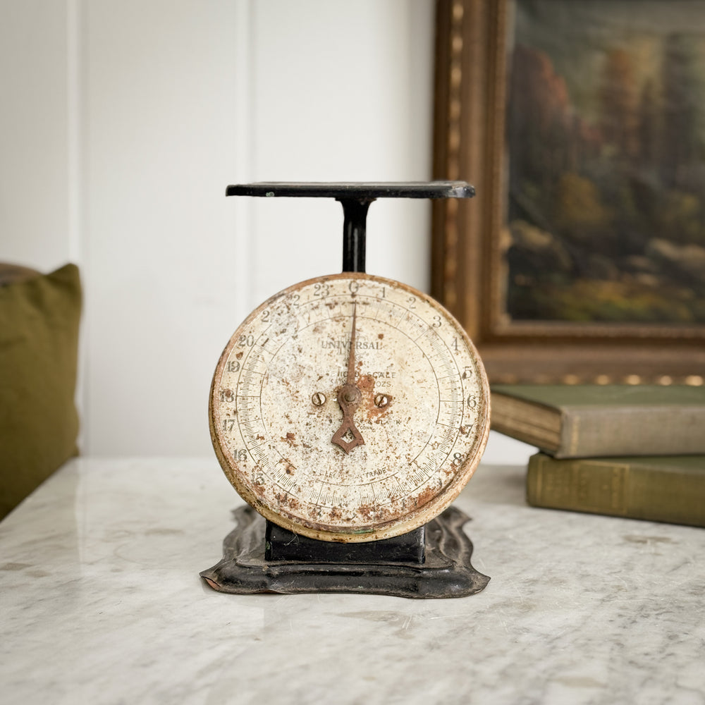 Vintage black Universal kitchen scale.