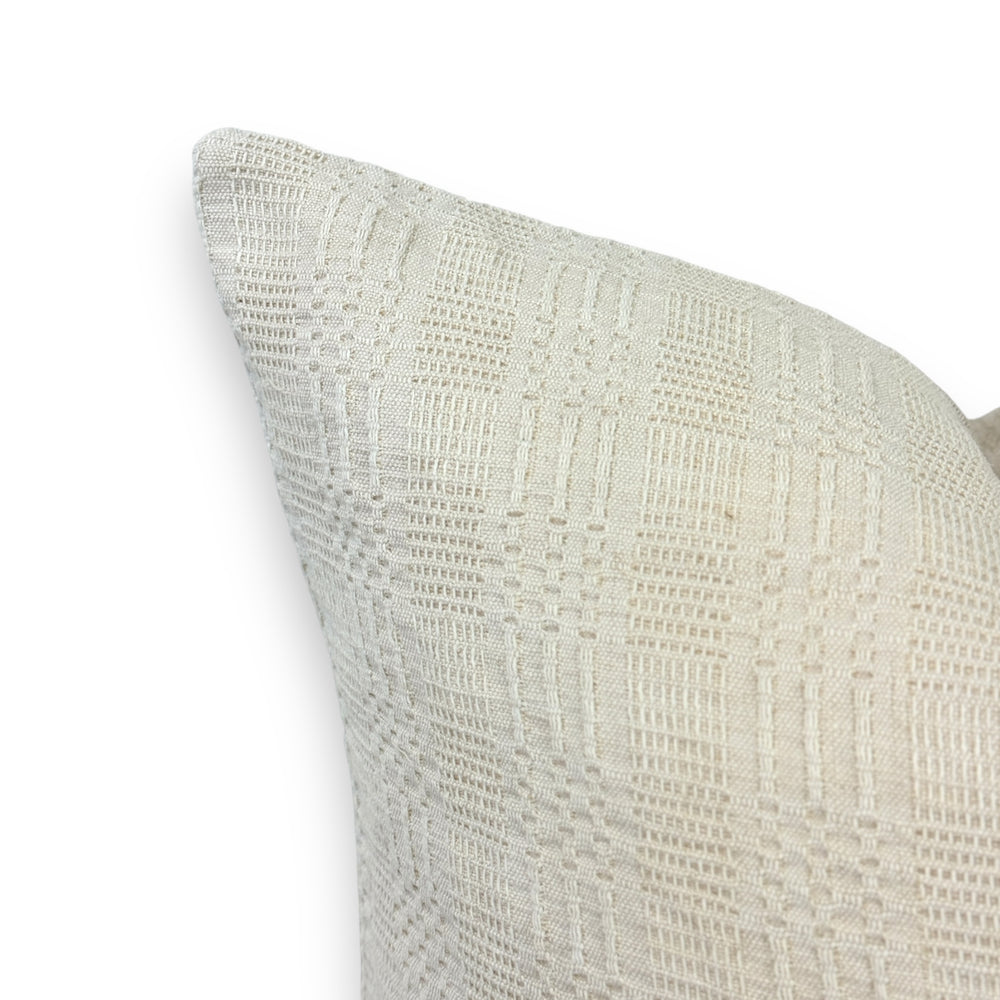 Emily 20" Woven Vintage linen Pillow Cover