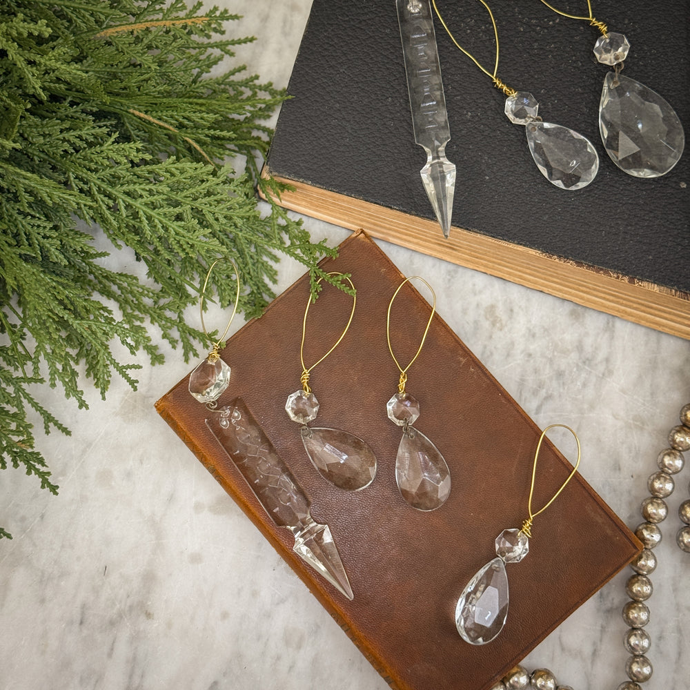 Vintage Crystal Chandelier Ornament.