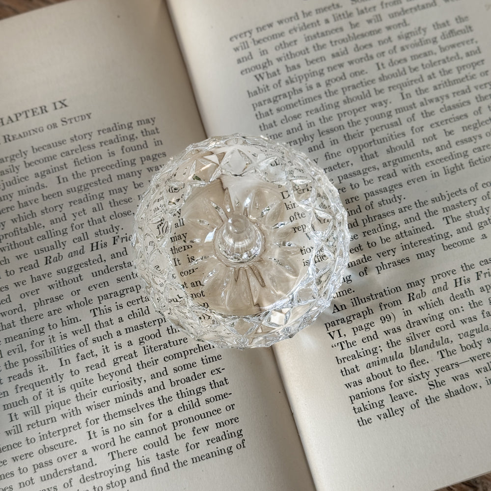 Vintage crystal ring holder.