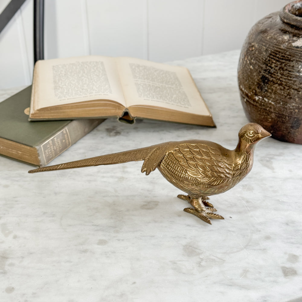 Vintage Brass Pheasant