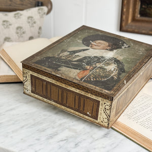 Vintage Cookie Tin with Dapper Gentleman