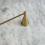 Vintage brass snuffer triangle head.