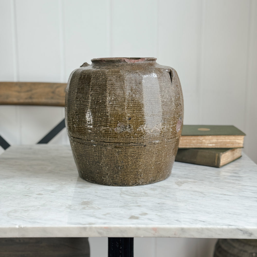 Vintage Brown Bean Pot II.