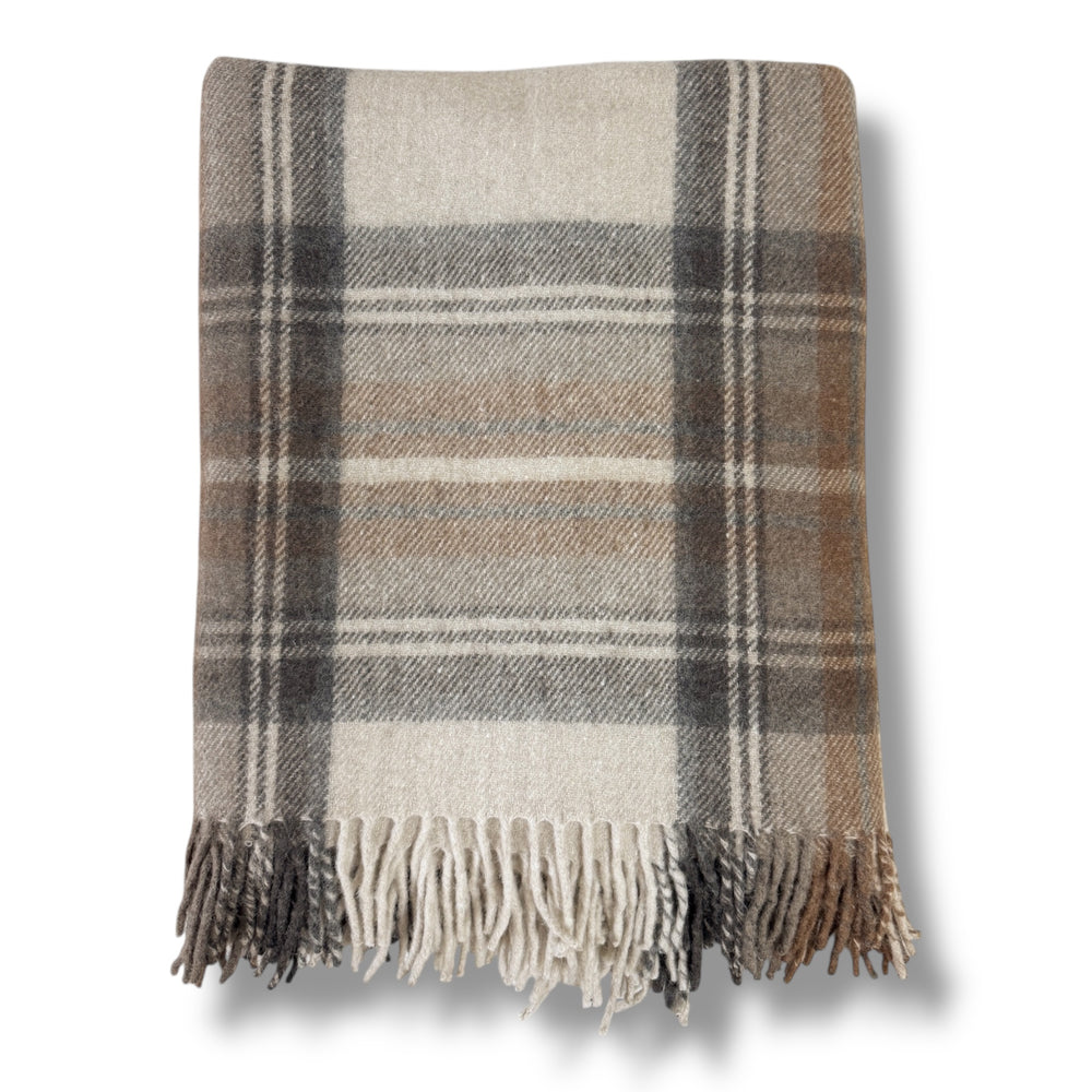 Stewart Wool Tartan Blanket.