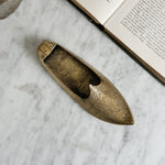 Vintage brass shoe ashtray.