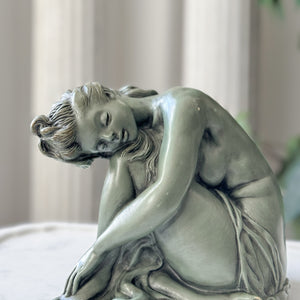 Vintage Green Lady Statue.