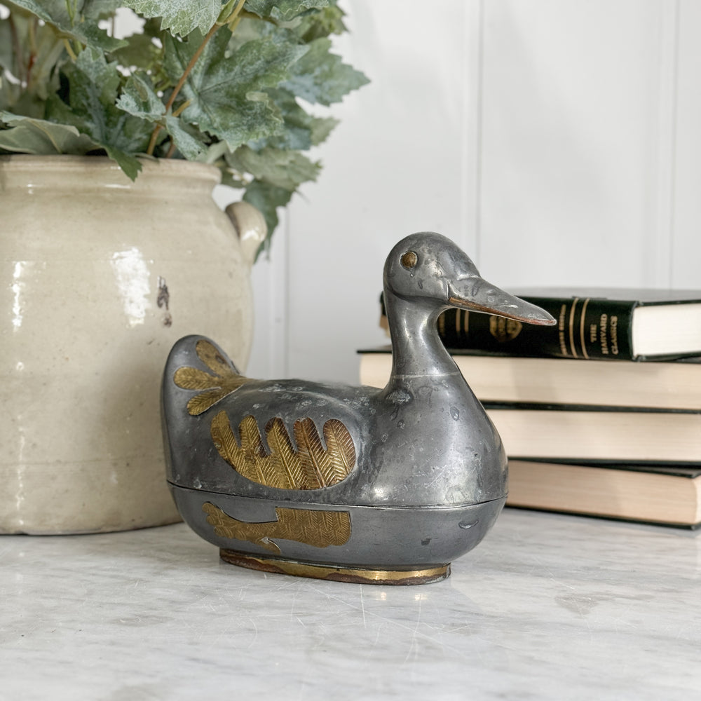 Vintage Metal Fancy Duck.