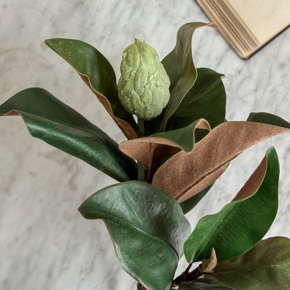 Large Magnolia Faux Stem with Bud.