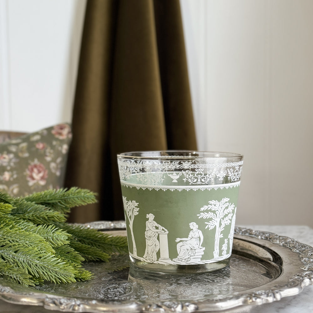 vintage wedgewood glass ice bucket.