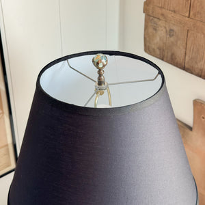 Vintage Alabaster Lamp Base- Ribbed Detail.