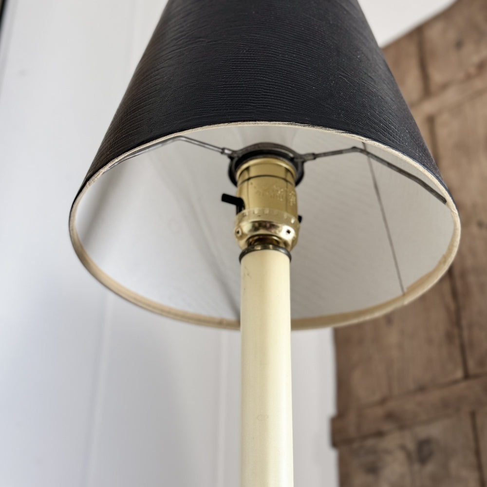 Vintage candlestick black lamp.