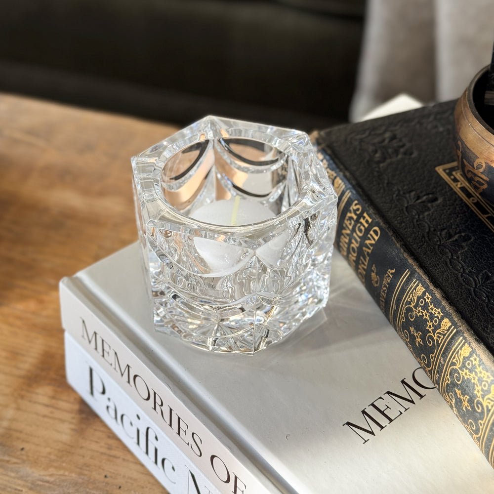 Vintage crystal votive holder.