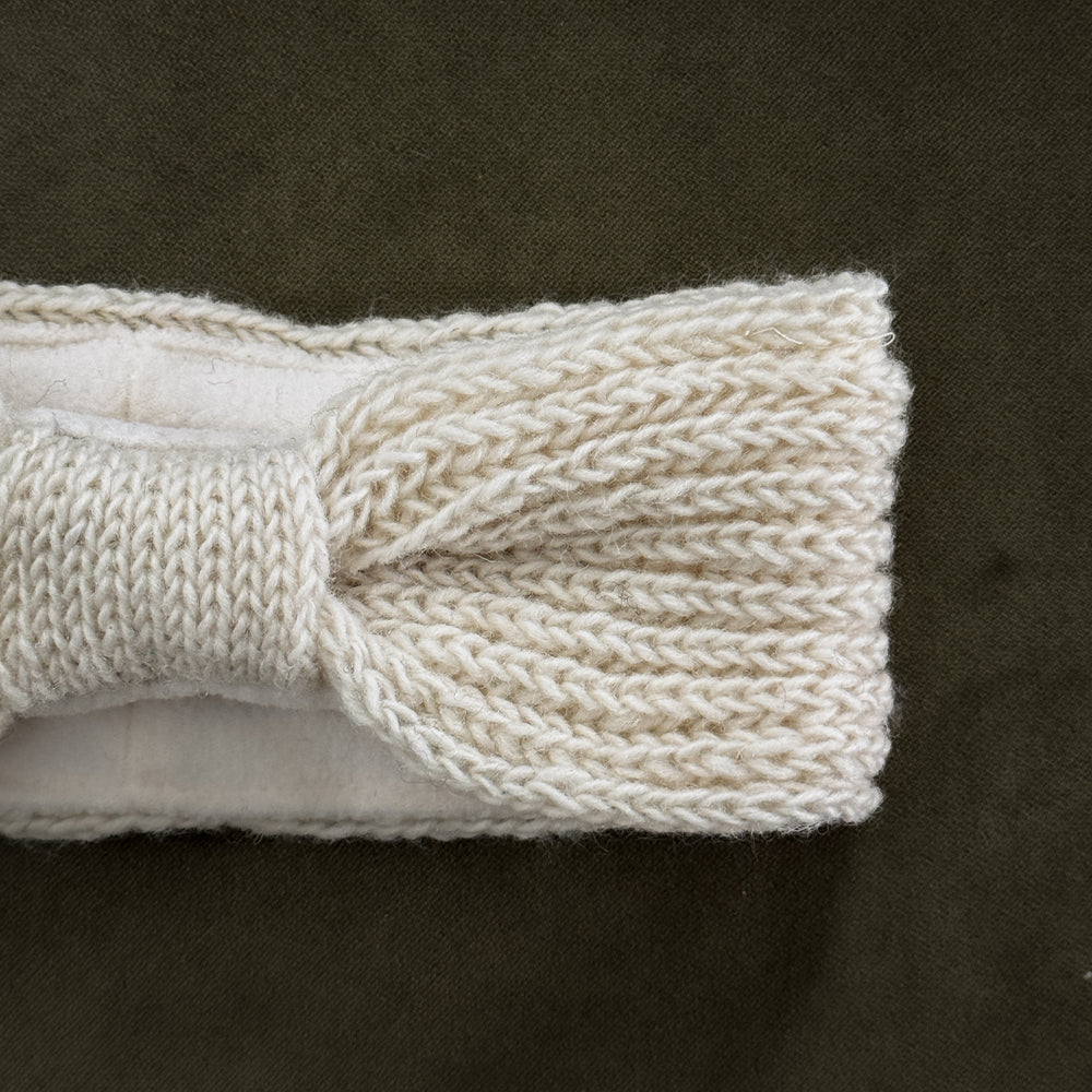 Ivory Knit Headband.