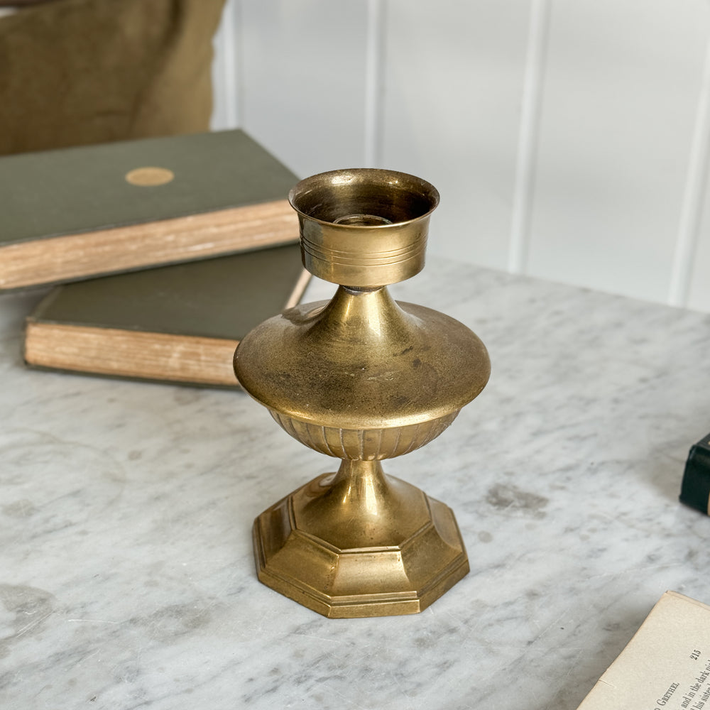 Vintage brass taper candleholder.