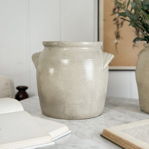 Antique Cream Confit Pot VIII - FRANCE